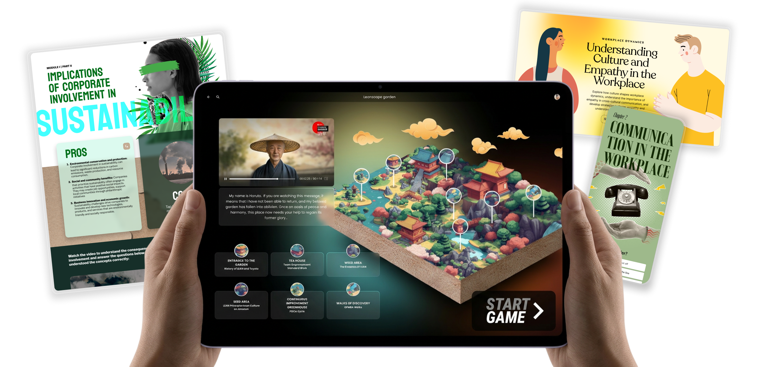 Beautiful course screens