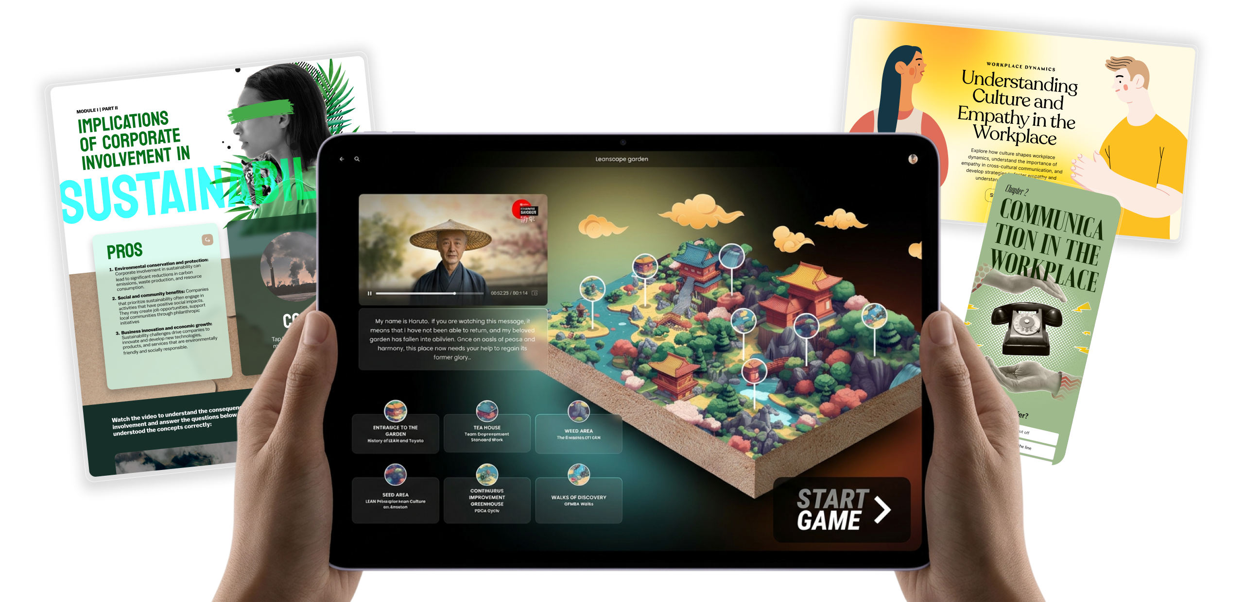 Beautiful course screens